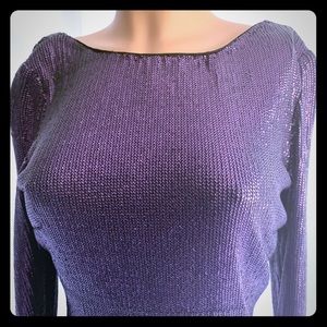 Aidan Mattox purple beaded  cocktail dress